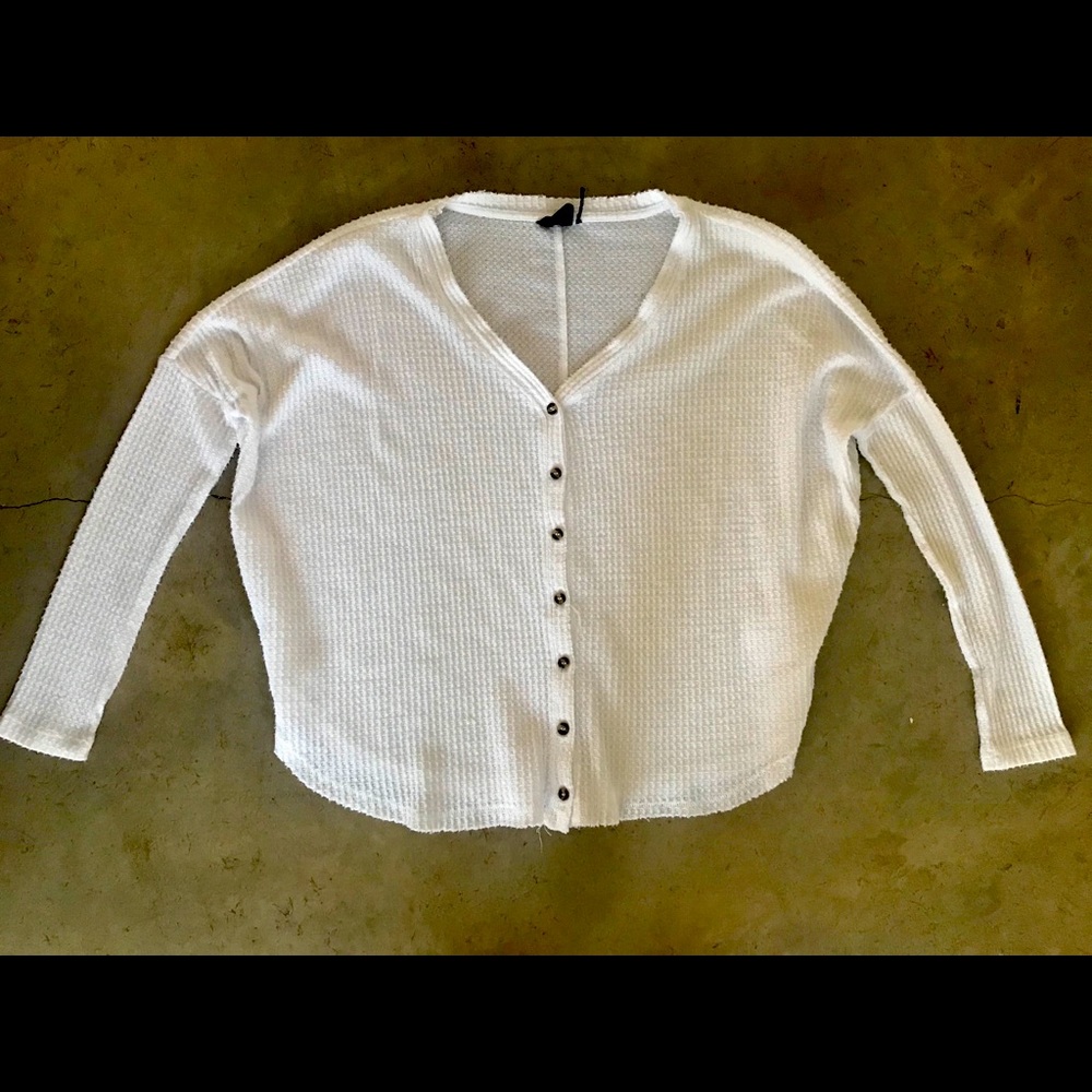 Urban Outfitters Button Down Thermal Long Sleeve